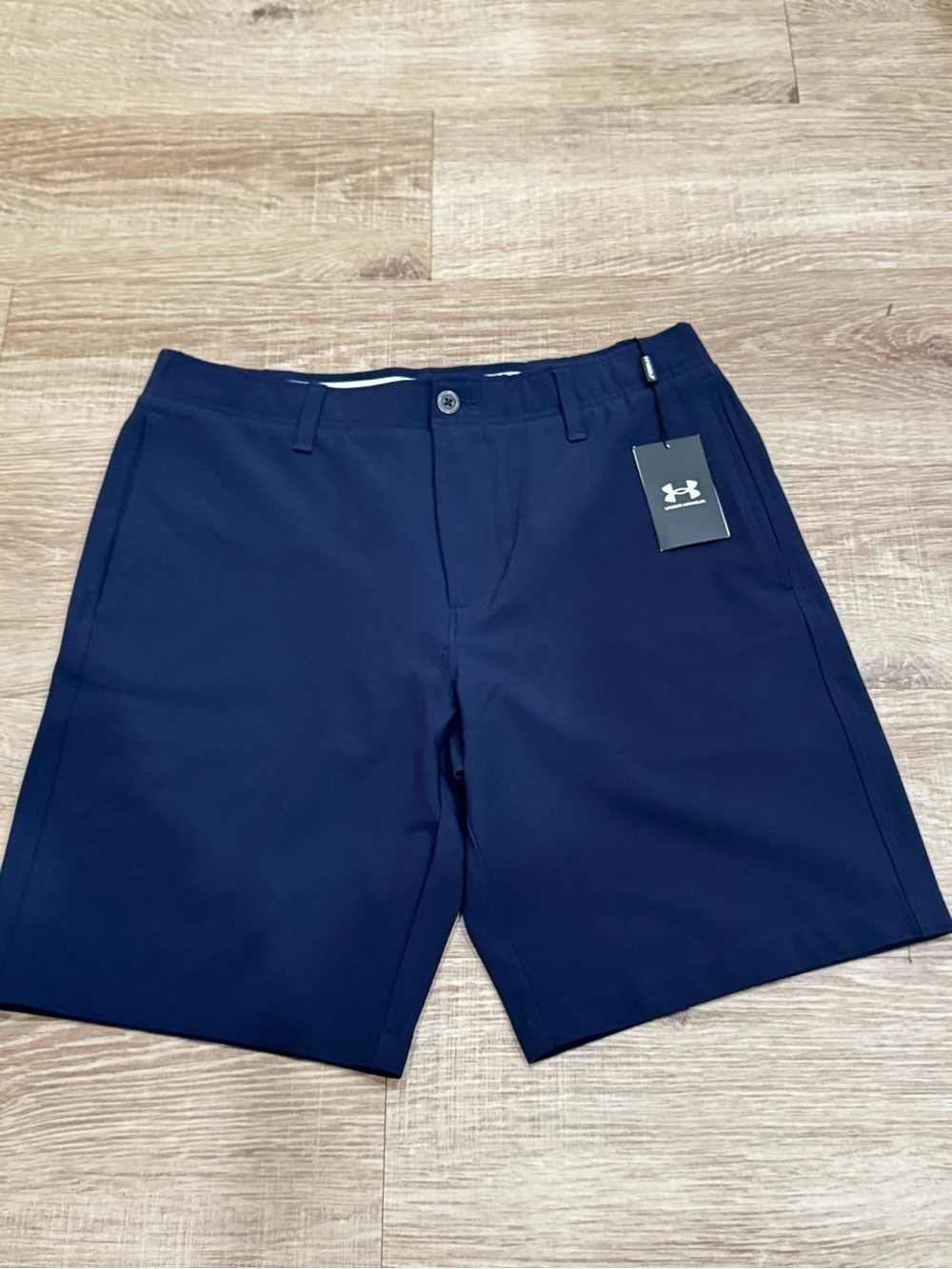 NWT Under Armour UA Golf Performance Shorts Navy Blue Size 34 Stretch $65 MSRP